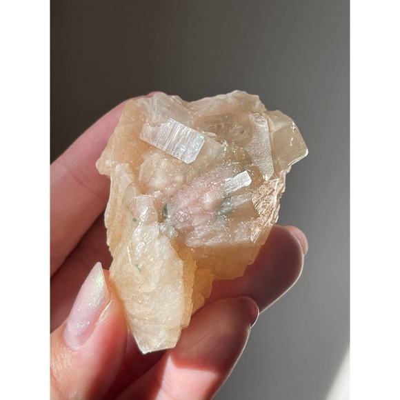 High Grade Peach Stilbite Specimen with Apophyllite - Picture 2 of 9
